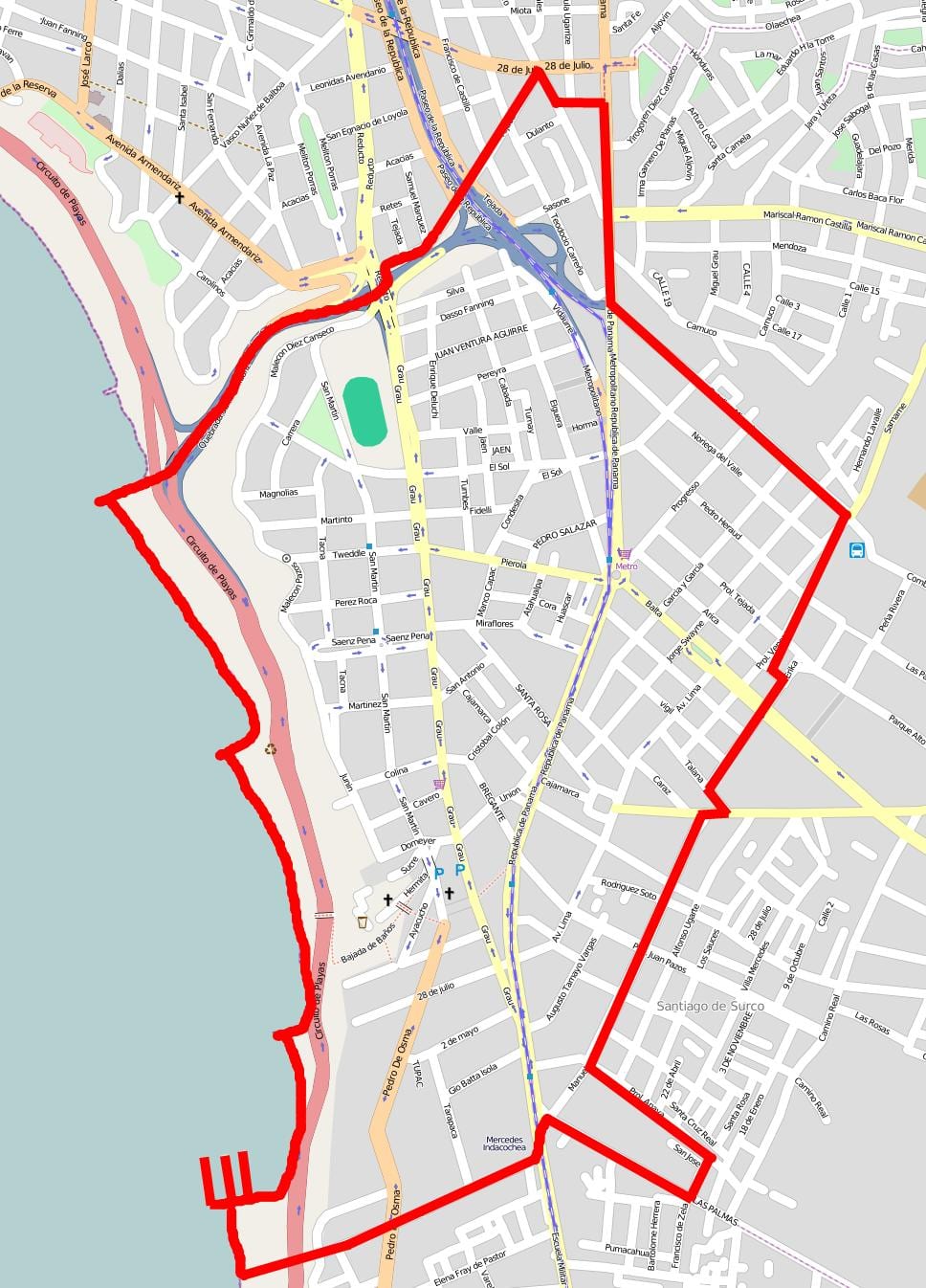 지도 barranco Lima